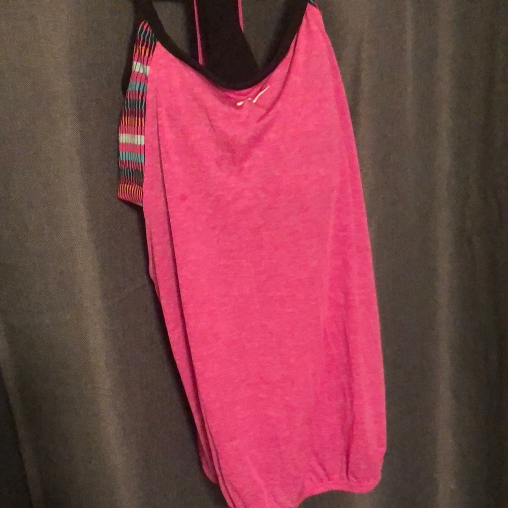 Pink Nike swim top